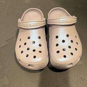 Size 9 iridescent Crocs. Like new.